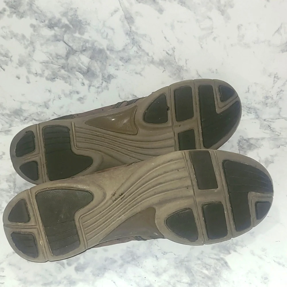 Privo Athletic Shoes Slip on Brown Bronze Genuine Leather 10M Round toe